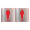 Biển hướng dẫn nhà vệ sinh, toilet Nam Nữ size 16*16 Ghép đôi