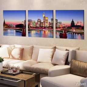 Tranh Poster Bộ 3 hoàng hôn biển